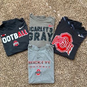 Bundle- 4 Nike Ohio State t-shirts, men’s size L.